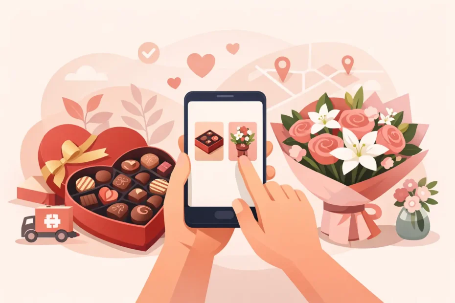 Cómo elegir chocolates y flores a domicilio