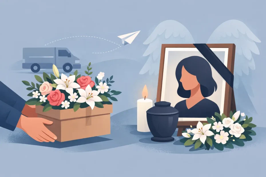Envío de flores para una mujer fallecida