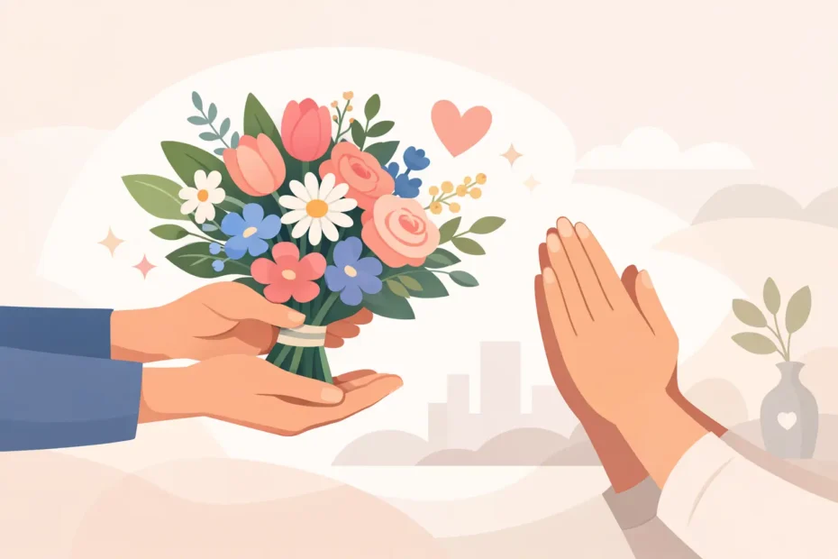 Flores para agradecimiento que dicen gracias